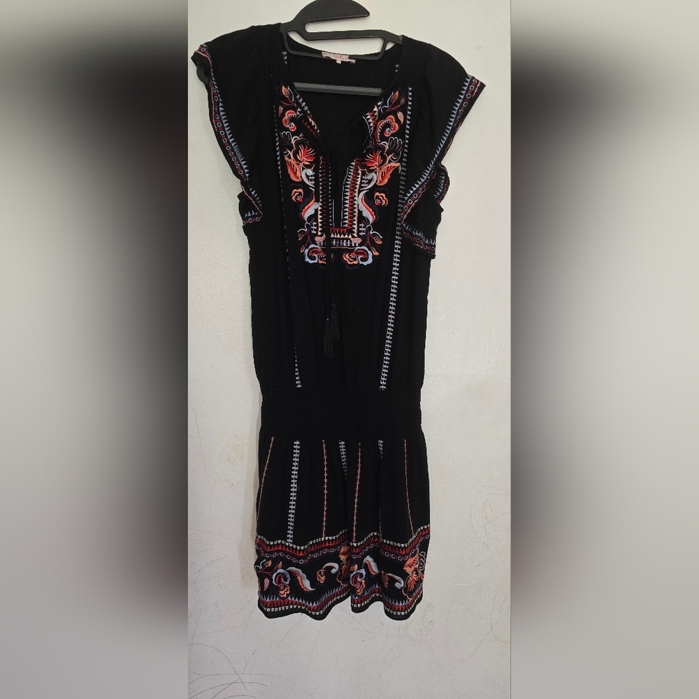 Parker Casual Black and Pink Sleeveless Sundress